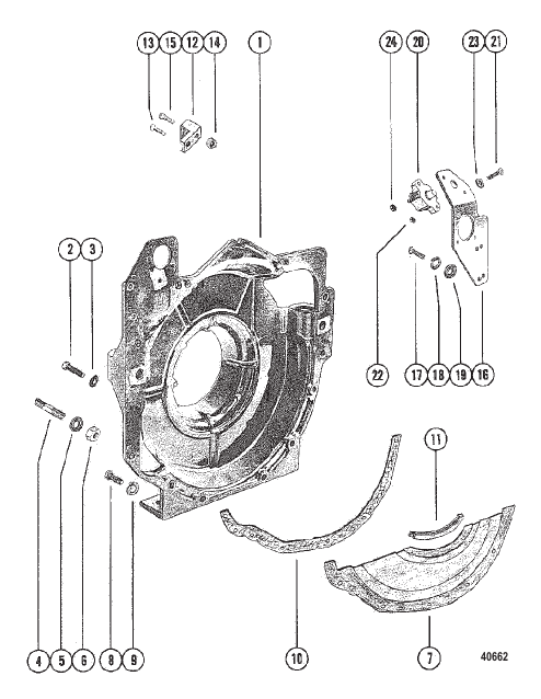 Flywheel Housing Assembly (INBOARD)