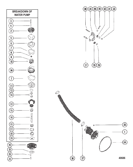 Water Pump Assembly (INBOARD)