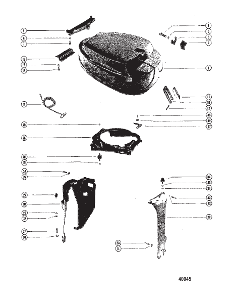 TOP COWL AND SUPPORT BRACKETS