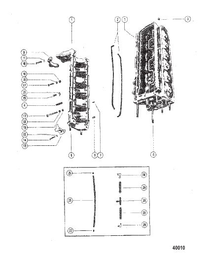 CYLINDER BLOCK AND CRANKCASE ASSEMBLY