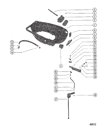 BOTTOM COWL AND SHIFT LINKAGE