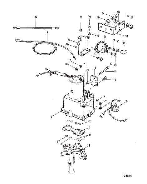 POWER TRIM COMPONENTS (WITHOUT CIRCUIT BREAKER AND FUSE)