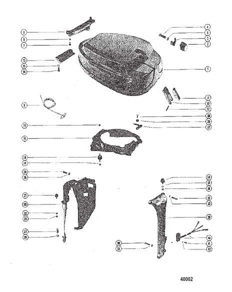 TOP COWL AND SUPPORT BRACKETS