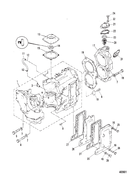 CRANKCASE AND CYLINDER HEAD