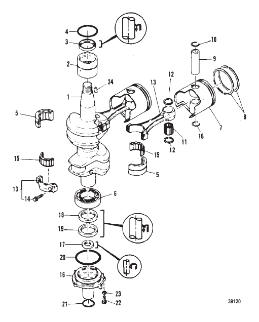 CRANKSHAFT AND PISTON