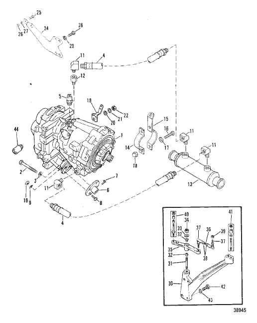 TRANSMISSION AND RELATED PARTS (V-DRIVE)