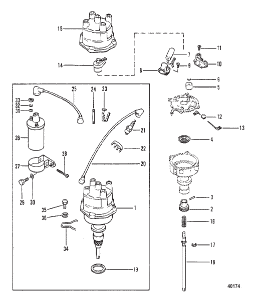 DISTRIBUTOR AND COIL
