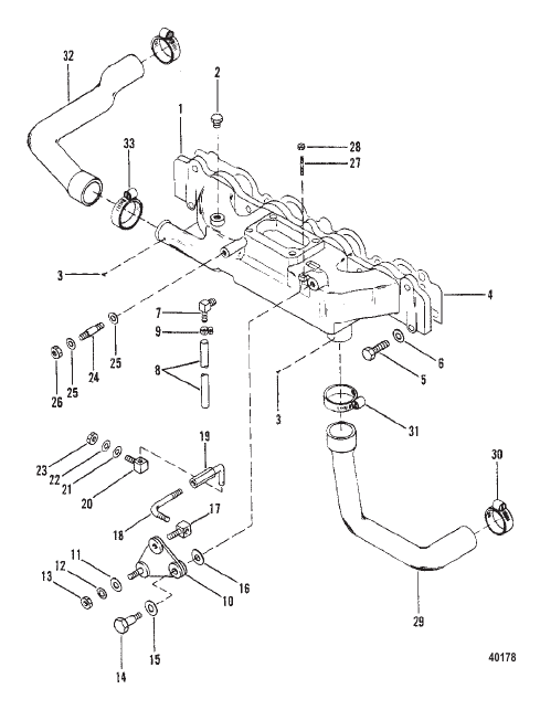 INTAKE MANIFOLD AND THROTTLE LINKAGE