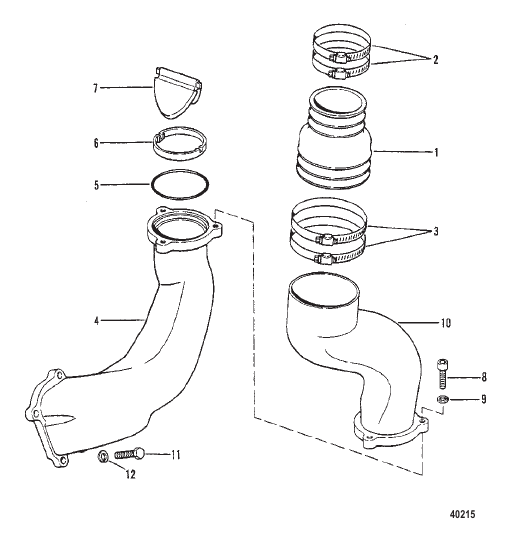 EXHAUST ELBOW Without Exhaust Tube