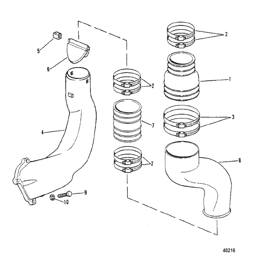 EXHAUST ELBOW With Exhaust Tube