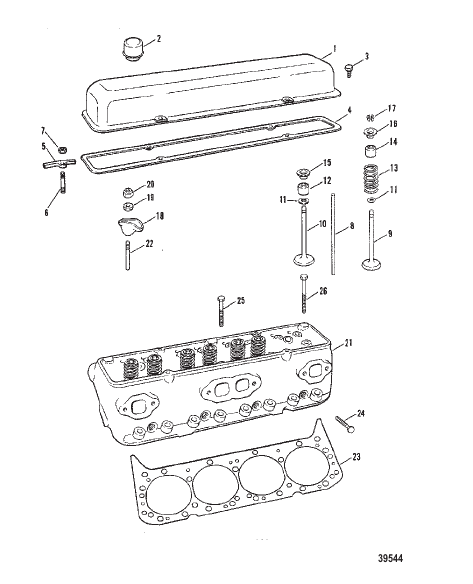 CYLINDER HEAD AND ROCKER COVER