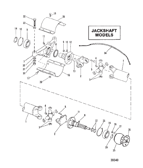 DRIVESHAFT EXTENSION COMPONENTS JACKSHAFT MODELS
