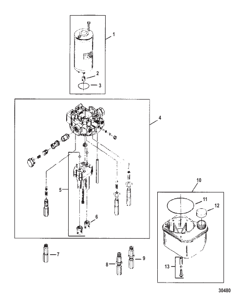 TRIM PUMP/MOTOR ASSY (L DRIVE) (F695541-1 & F722541)