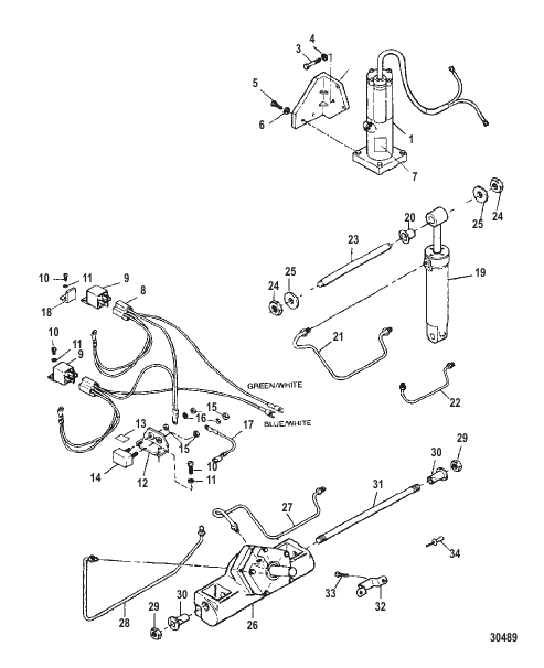 TRIM & TILT ASSEMBLY (BAYONET CONNECTORS) (819762A4)