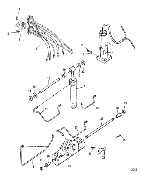 TRIM & TILT ASSEMBLY (BULLET CONNECTORS) (819762A7)