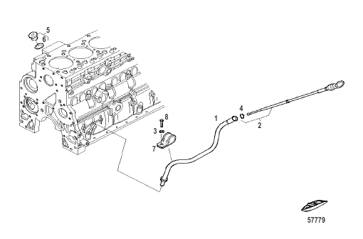 Cylinder Block Oil Gauge Tube