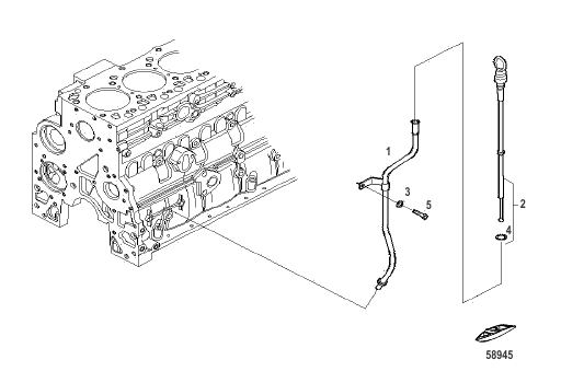 Cylinder Block-Oil Gauge Tube