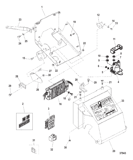 ELECTRICAL BOX AND COMPONENTS (S/N 0K040001 THRU 0K999999)