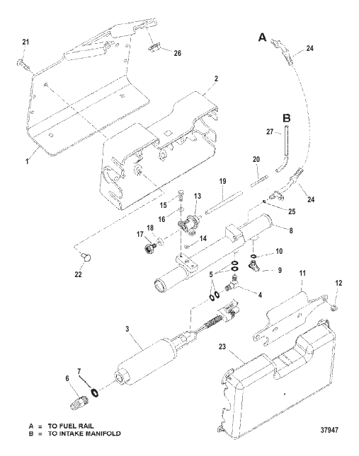 FUEL PUMP AND FUEL COOLER (S/N 0K040001 THRU OK999999)