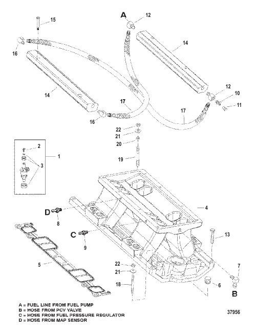 INTAKE MANIFOLD AND FUEL RAILS