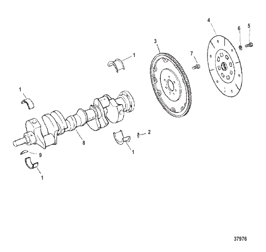 CRANKSHAFT AND FLYWHEEL