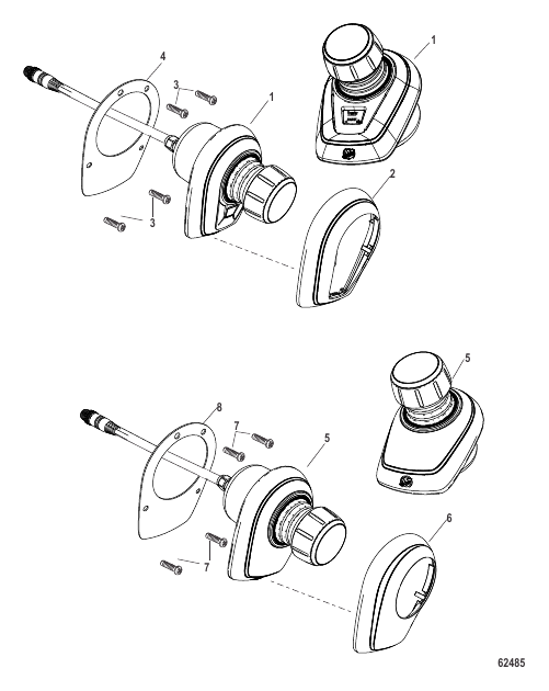 Joystick Assembly Single and Dual Engine