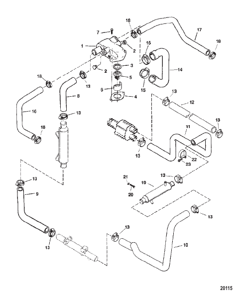 Thermostat Housing and Hoses