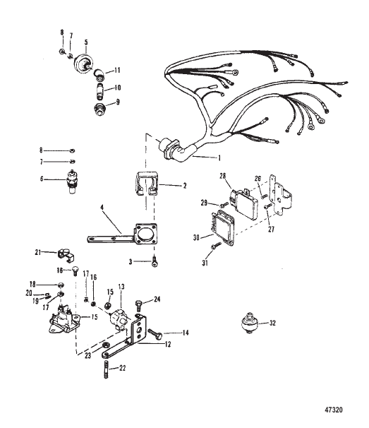 WIRING HARNESS AND ELECTRICAL COMPONENTS