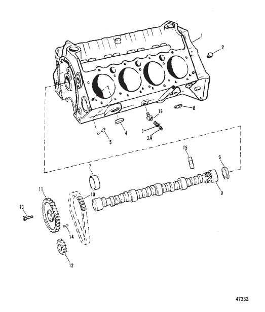 CYLINDER BLOCK AND CAMSHAFT