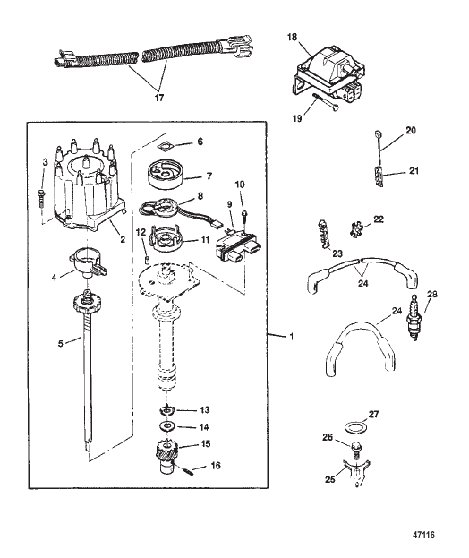 DISTRIBUTOR AND IGNITION COMPONENTS