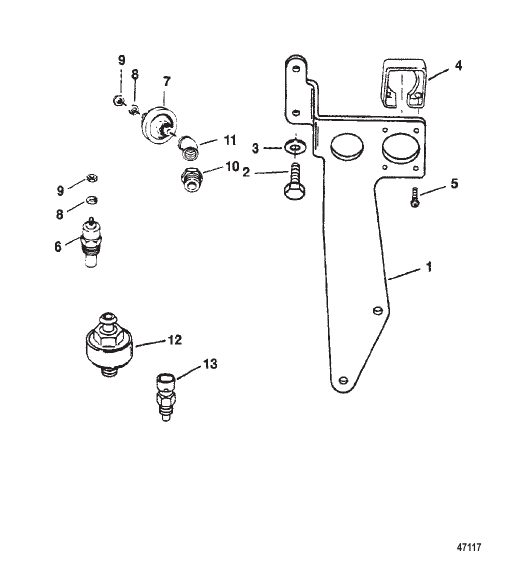 SENDERS AND HARNESS BRACKET