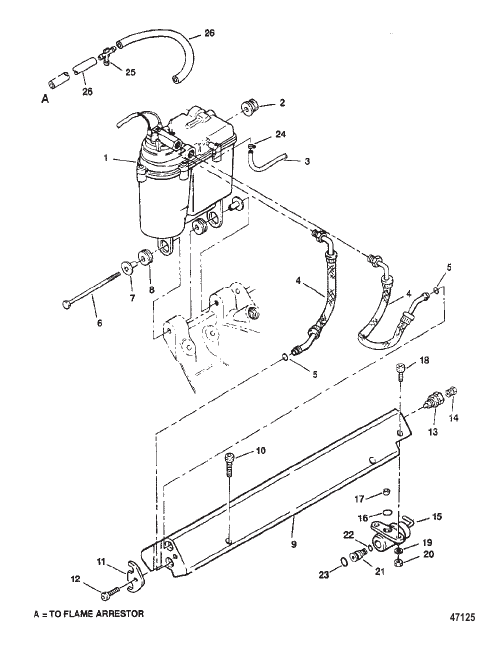 VAPOR SEPARATOR TANK AND FUEL RAIL