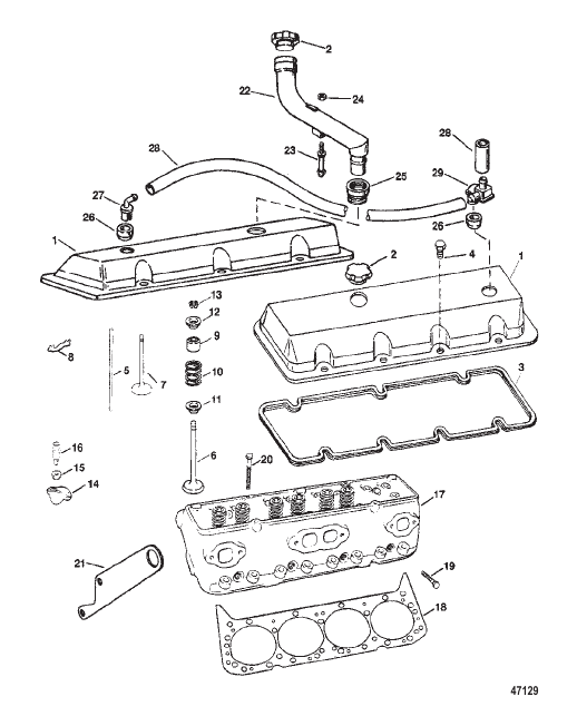 CYLINDER HEAD AND ROCKER COVER