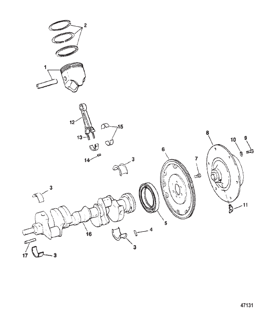 CRANKSHAFT PISTONS AND CONN. RODS