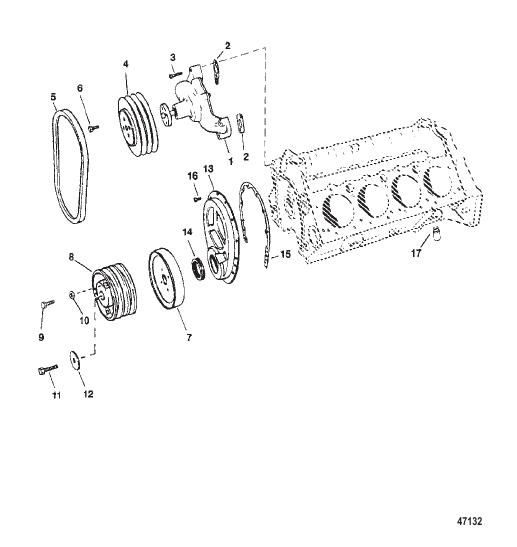 WATER PUMP AND FRONT COVER