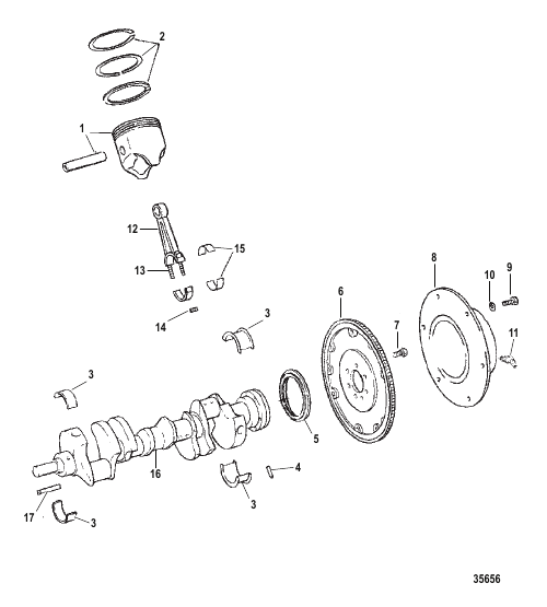 CRANKSHAFT PISTONS AND CONN. RODS