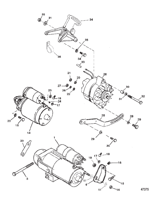 STARTER AND ALTERNATOR
