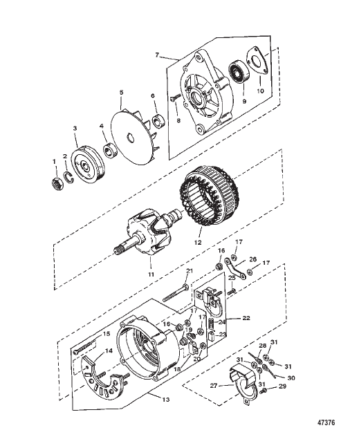 ALTERNATOR (MANDO #AC-155603)