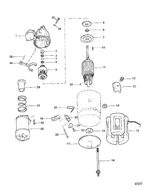 STARTER ASSEMBLY (50-99418A2) (3.500 IN. DIA. END CAP)