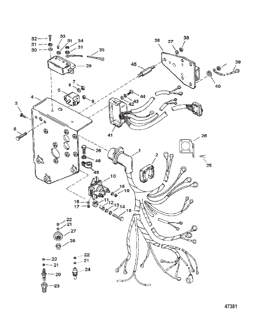 WIRING HARNESS AND ELECTRICAL COMPONENTS