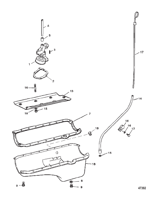OIL PAN AND OIL PUMP