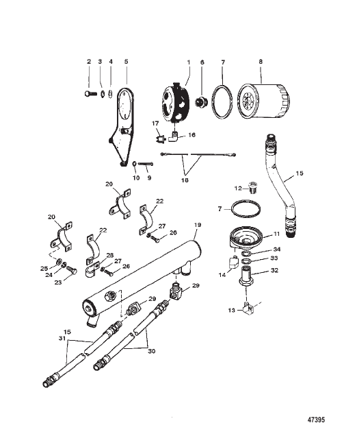 OIL COOLER OIL FILTER AND ADAPTOR