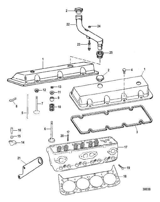 CYLINDER HEAD AND ROCKER COVER