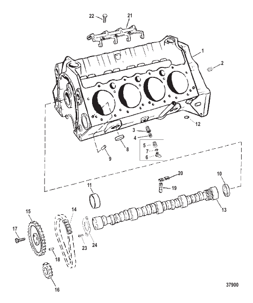 CYLINDER BLOCK AND CAMSHAFT