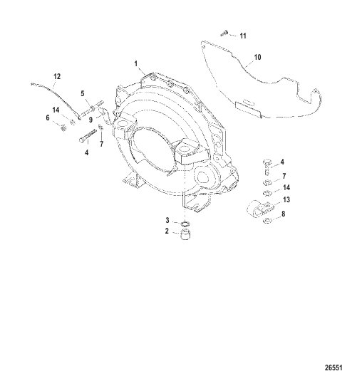 FLYWHEEL HOUSING (BRAVO PLUG-IN MODELS)
