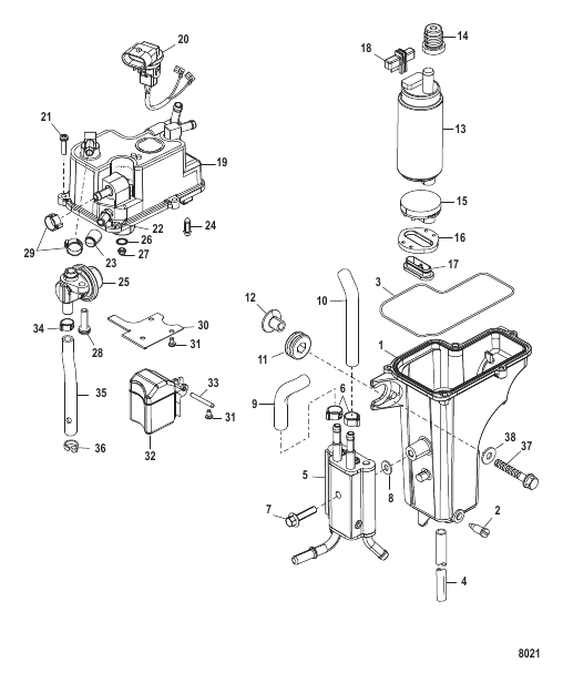 Vapor Separator (USA-1B036614/BEL-0P340242 and above)