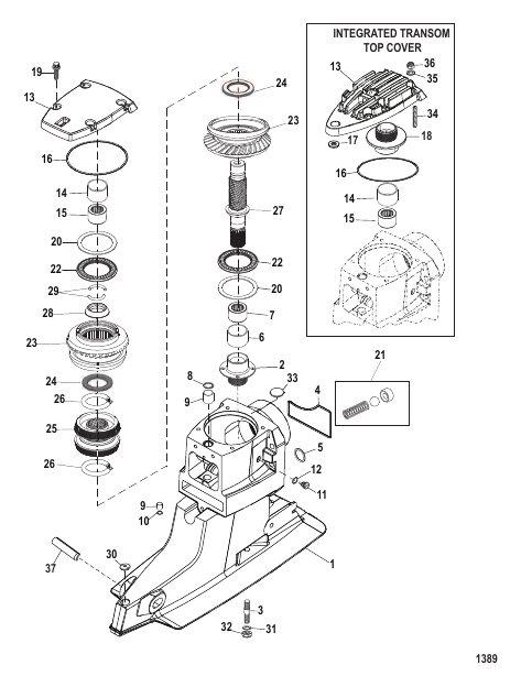 Drive Shaft Housing And Drive Gears (XR/XZ-Drive)