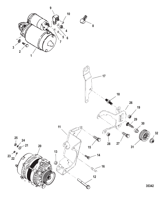 STARTER AND ALTERNATOR
