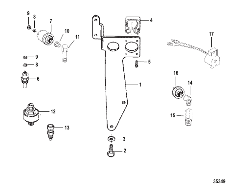 SENDERS AND HARNESS BRACKET