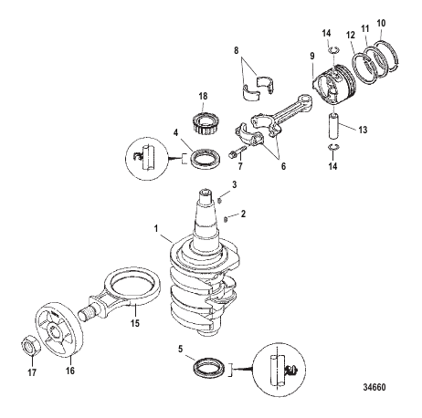 Crankshaft, Pistons and Connecting Rods